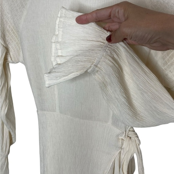 Zaharaa The Label Women’s Maxi Wrap Dress Cottage core Size Small Bell Sleeve - Picture 6 of 11